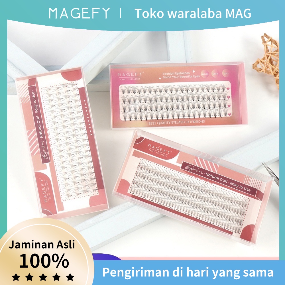 MAANGE7333 Bulu Mata Palsu Premium False Eyelashes Kluster Tunggal Sambungan Bulu Mata Supernatural Alat Eyelash Extensi