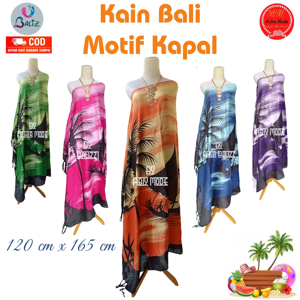 Kain Pantai Kain Bali Pantai - Kain Bali Motif New Kapal Rumbai Standar - Sarung Pantai SEMBILAN MODE - Sarung Bali - Kain Pantai - Kain Katun Jepang - Kain Untuk Hiasan Dinding - Kain Untuk Plafon Mobil Truk Dan Mobil 3/4 Lainnya