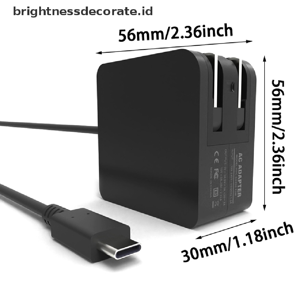 [Birth] Charger Adaptor Listrik Ac 45w Baru Untuk Steam Deck Switch Charger Type-C Controller Laptop Support Tv Dock Mode [ID]