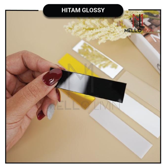 

BAHAN NAMA DADA AKRILIK POLOS NAME TAG ACRYLIC 8x2cm