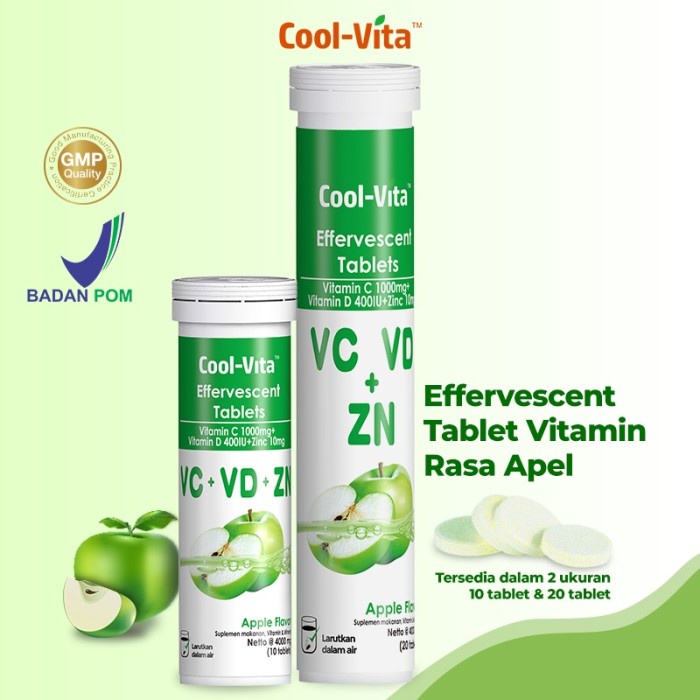 Redoxon Triple Action Vitamin C, D &amp; Zinc Rasa Jeruk 10 / 15 Tablet / Cool - Vita Effervescent Vitamin C D Zinc Rasa Apple Isi 12 - Suplemen