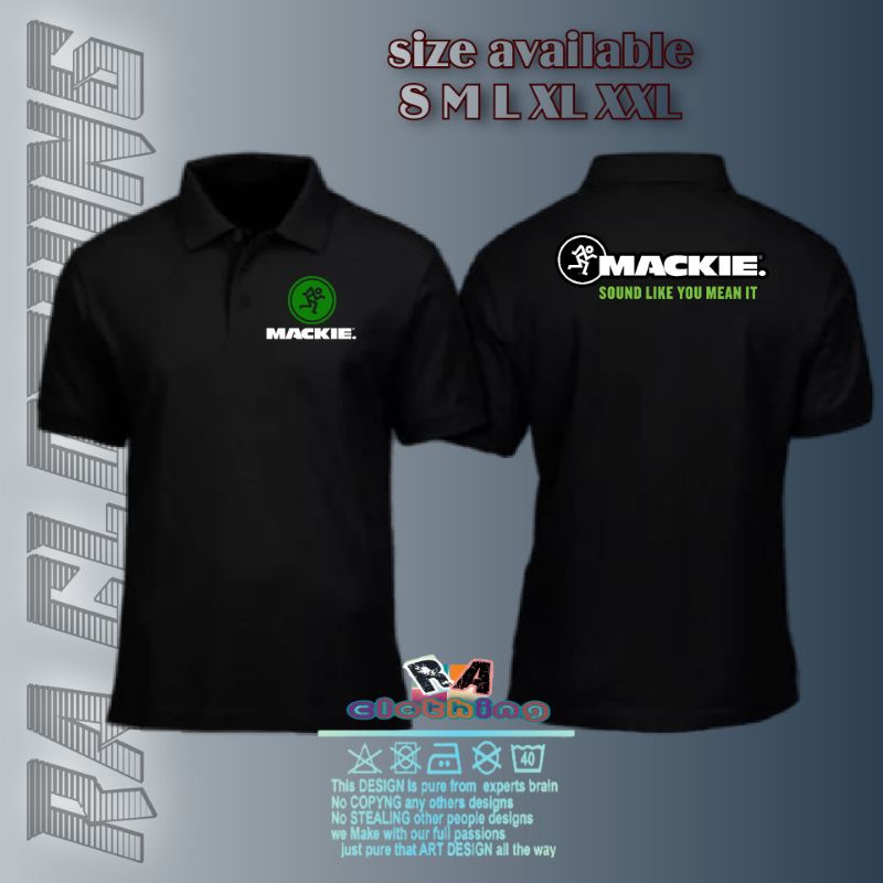 POLO T-SHIRT MACKIE SOUND KAOS KERAH OSS MACKIE SOUN SYSTEM