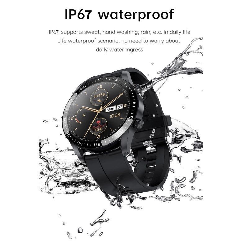 AKN88 - ROCKWARE L13 - Sporty Smartwatch IP68 Waterproof ECG Heart Rate Sensor