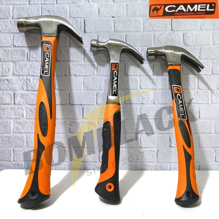 CAMEL Palu Kambing GAGANG BESI 8 oz Grip Karet Paku Martil Claw Hammer