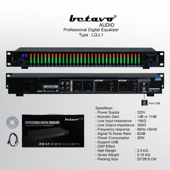 Betavo LQ-L1 Professional Digital Equalizer