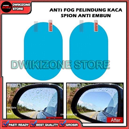 [GROSIR] ANTI FOG SPION KACA FILM MOBIL MOTOR OVAL BESAR HUJAN AIR EFEK DAUN TALAS