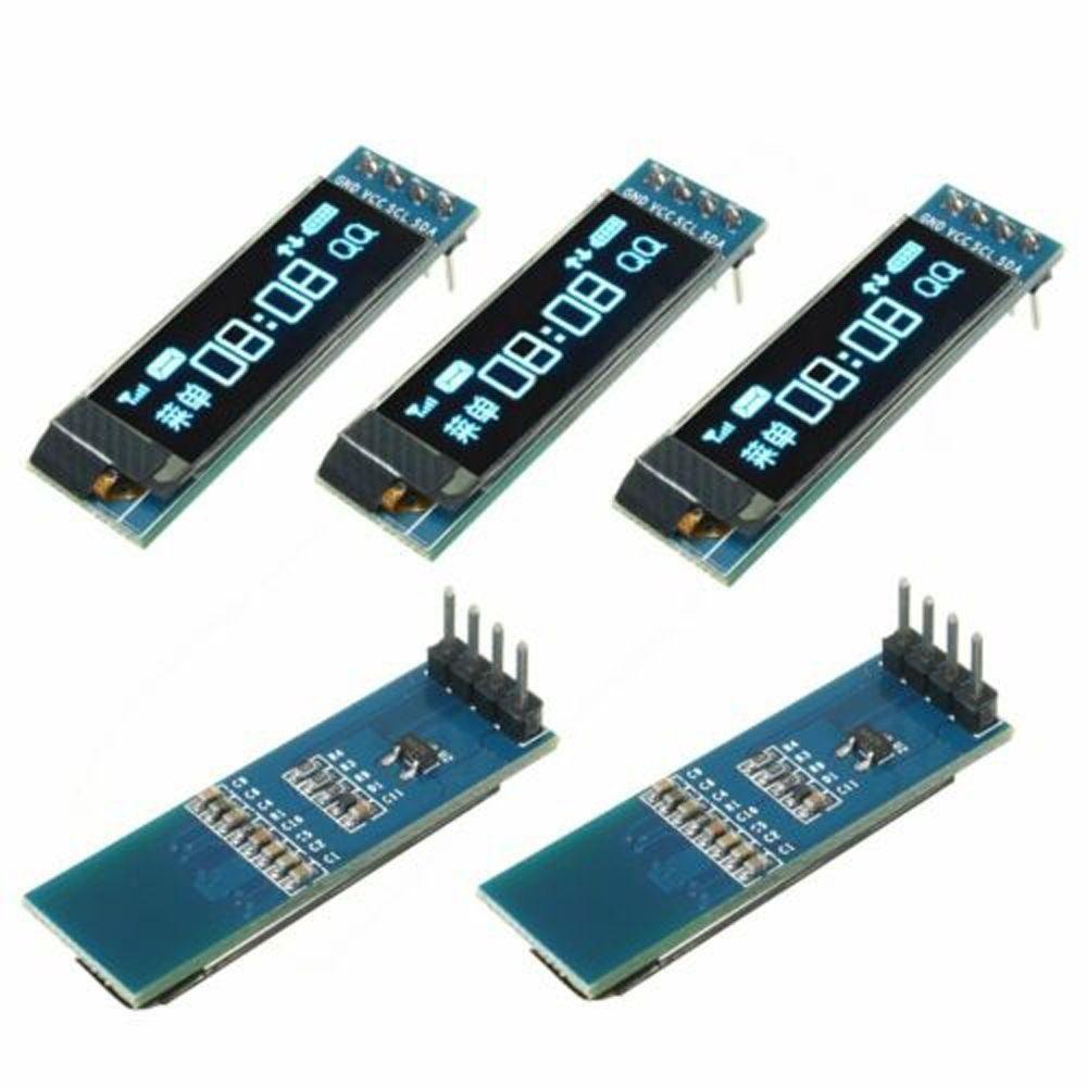 Agustin 0.91 inch OLED Modul Putih/Biru IIC Komunikasi SSD1306 OLED 128X32 Elektronik Pintar Penerangan Sendiri LCD Display Module