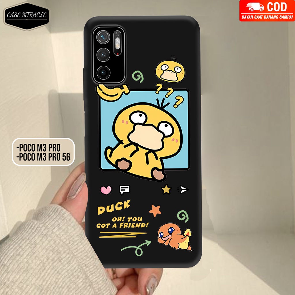 CM Case XIAOMI POCO M3 PRO Softcase Lentur Warna Hitam Macaron Protector Lensa Kamera Kaca  [ PKMN ]