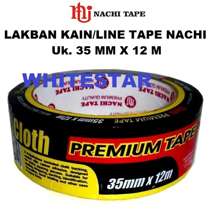 

lakban / isolasi linen / cloth tape kain hitam nachi 1.5"- 35 mm x 12m