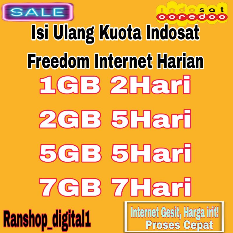 Kuota Indosat Harian Mingguan | Yellow paket data indosat Freedom Internet 24jam IM3