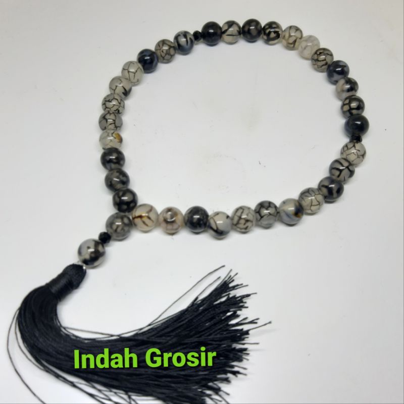 TASBIH BATU AKI SISIK NAGA 8MM 33BUTIR ORIGINAL