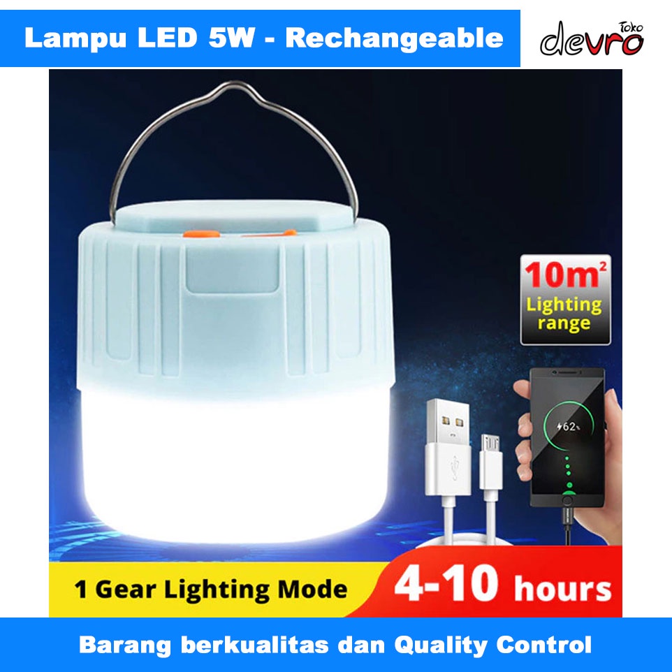 Jual Lampu LED Lentera Camping Lantern Rechargeable 5 W Lampu Darurat