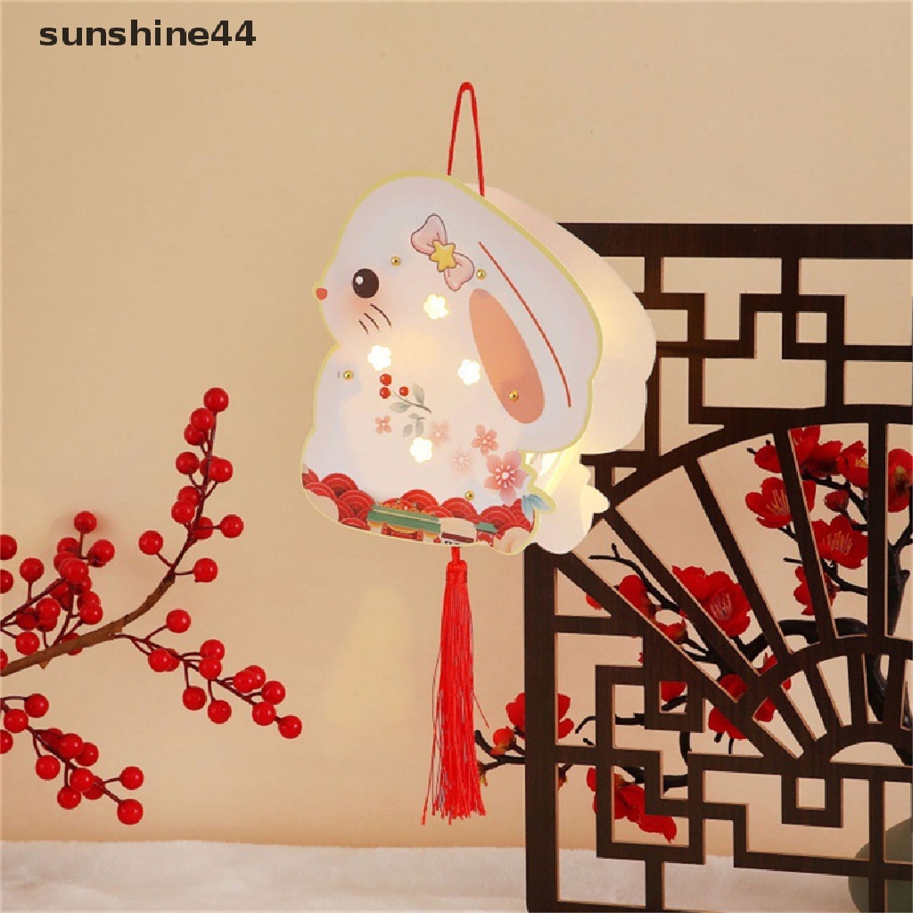 Sunshine DIY Hanging Rabbit Lantern 2023dekorasi Imlek Lampion Festival.