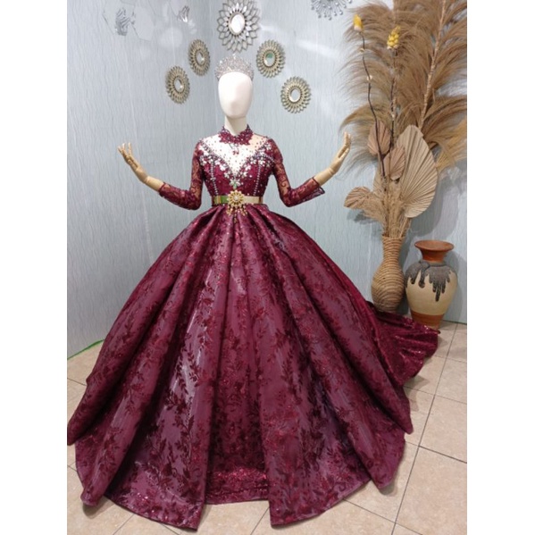 SALE PREMIUM WEDDING DRESS GAUN PENGANTIN EKOR PAYET