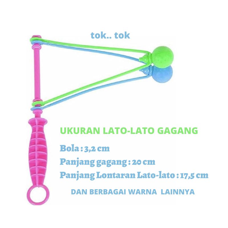 TOK9 - Termurah Mainan Anak Etek-etek mainan Latto Mainan Viral  Lato lato gagang Jadul 40mm