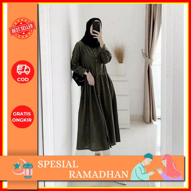 Nisel Long Tunik Kotak Kotak Moca Kemeja Tunik Kemeja Flanel Premium Tunik Muslim Baju Atasan Kekini