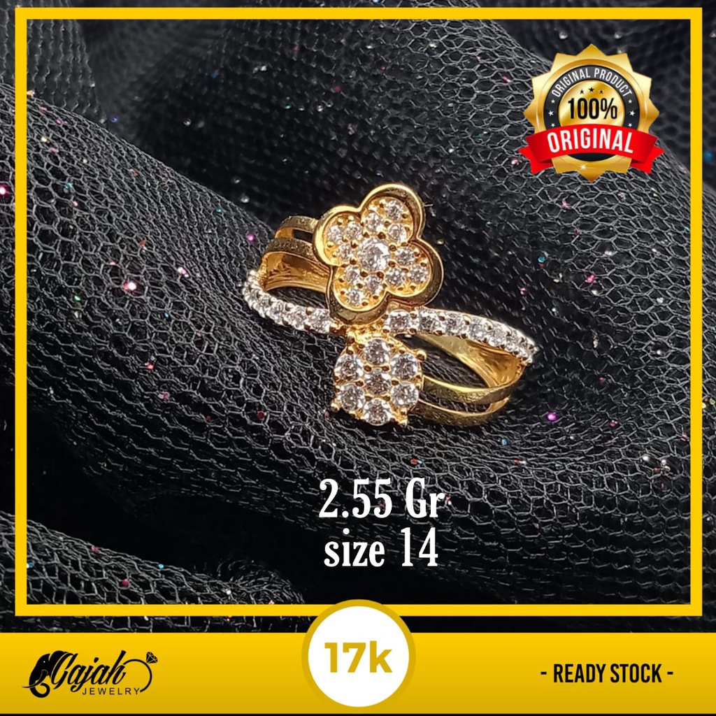 Cincin emas 17K - 2.55 gr kadar 750 - 4001