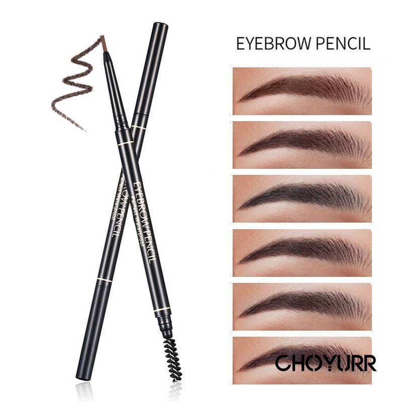 【COD】Pensil Alis 2 In 1 Eyebrow+Brush Pensil Alis / Pensil Alis Mata Kepala Ganda Korean Original Import Kosmetik Makeup -CH