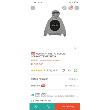 Hoodie SorryNotSorryBitch Homight Volt.1