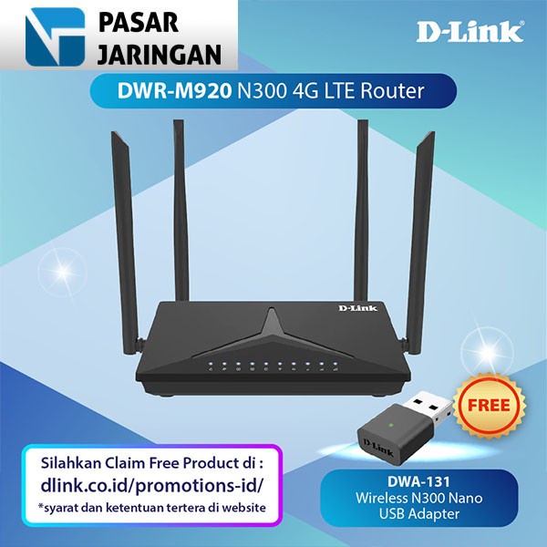 Produk Terbaru D-Link Dwr-M920 / Dwr-920 N300 4G Lte Modem Wireless Router