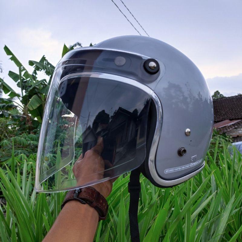 HELM BOGO DEWASA FULL LEHER SNI KACA VENOM