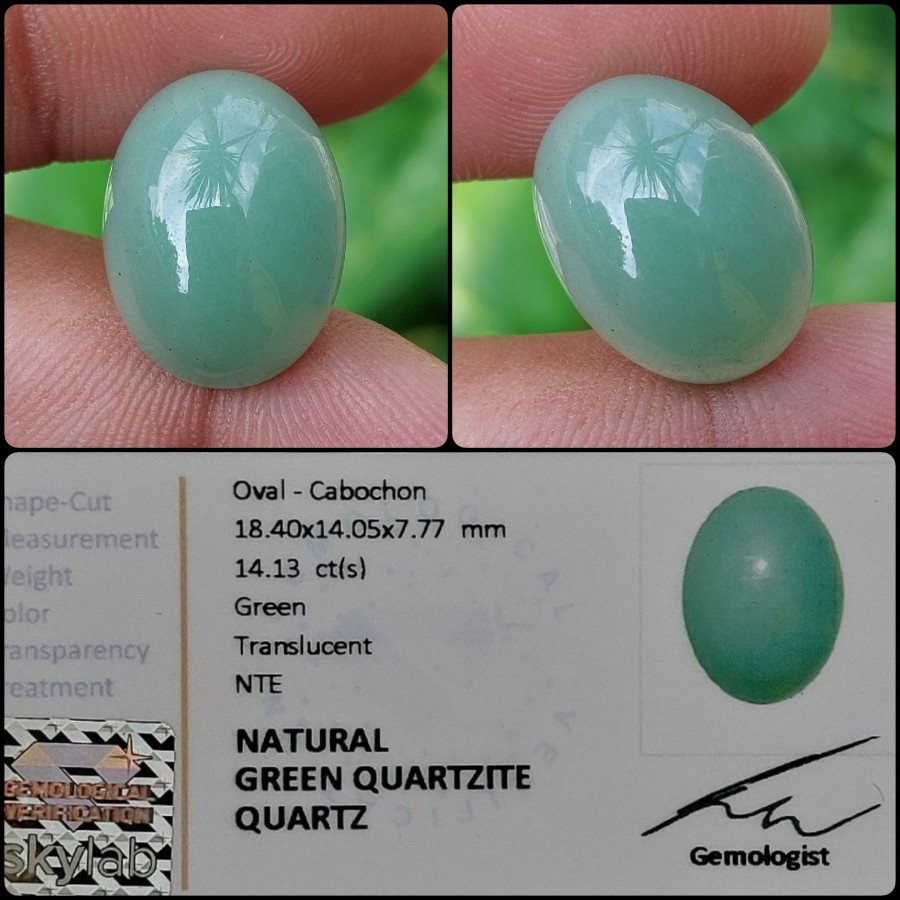Batu Giok Hijau Natural Green Aventurin Quartz