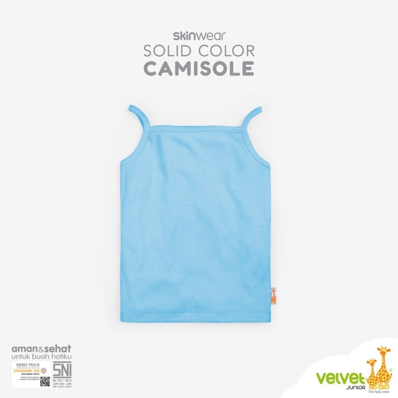 VELVET JUNIOR SOLID COLOR CAMISOLE - SINGLET TANKTOP ANAK PEREMPUAN