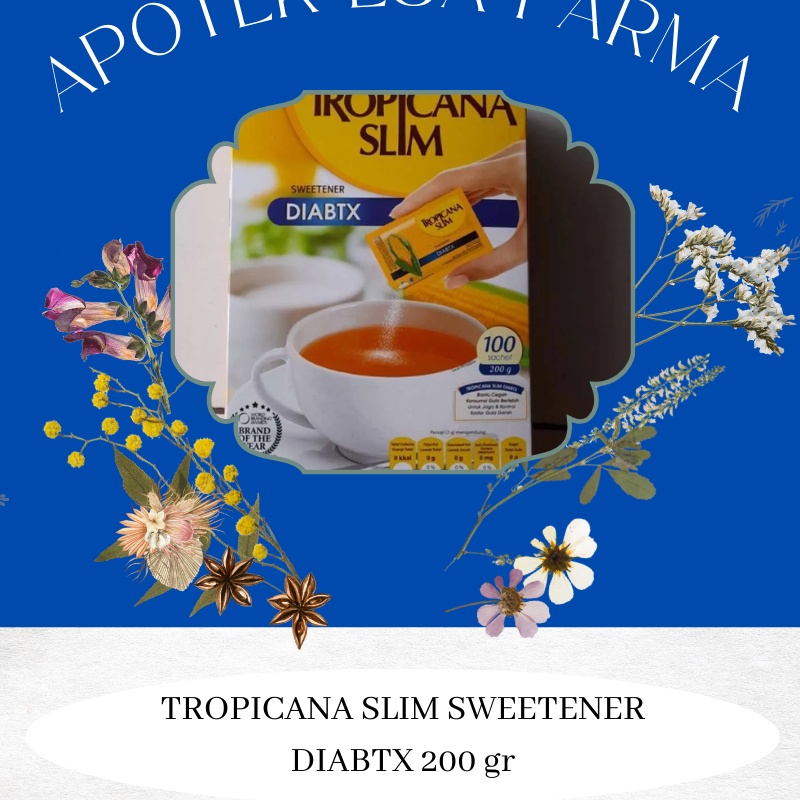 

Tropicana Slim Sweetener Diabtx 100 / 50 / 25 Sachet - Pemanis untuk Diabetes