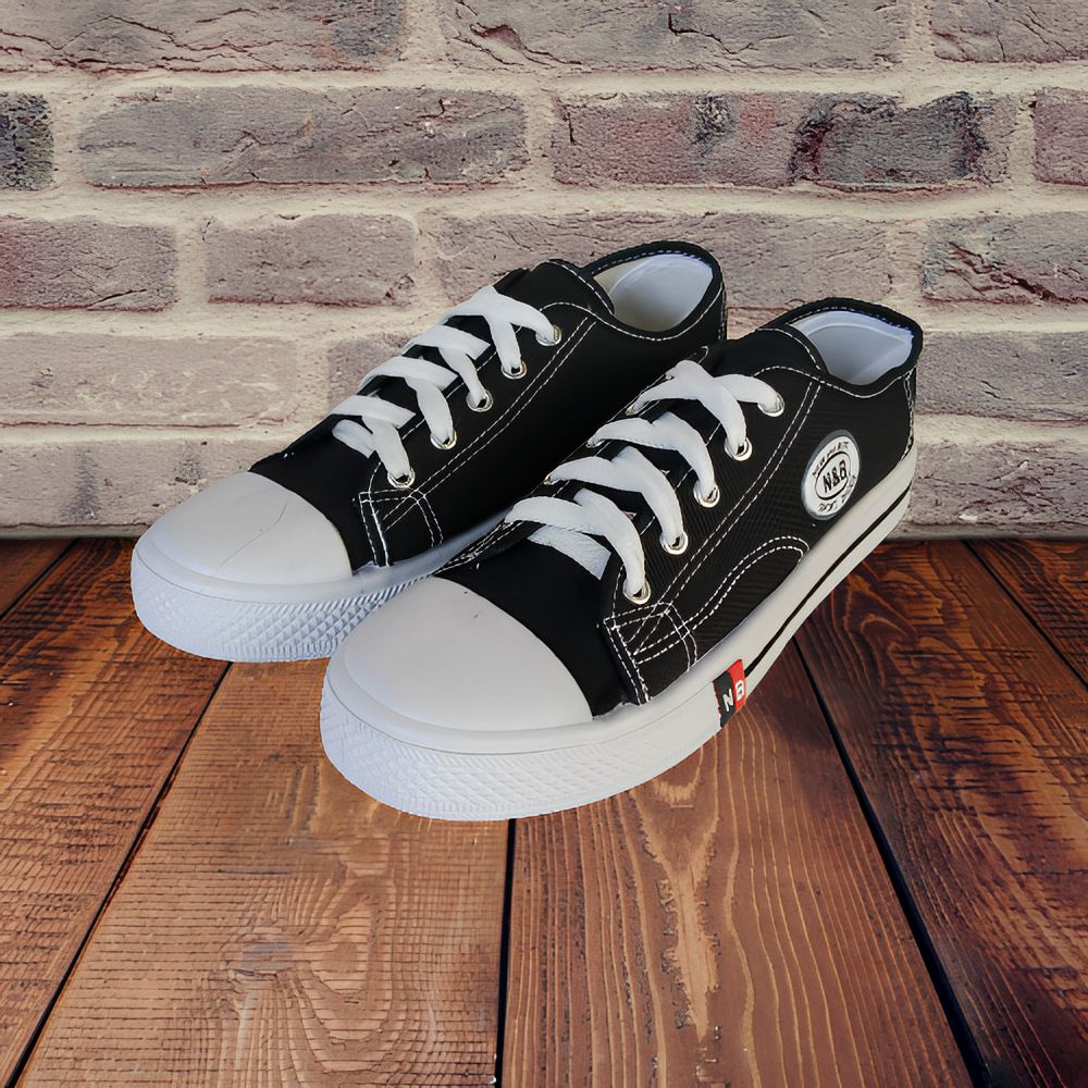Sepatu Canvas N&amp;B LC (Pendek) Hitam Putih