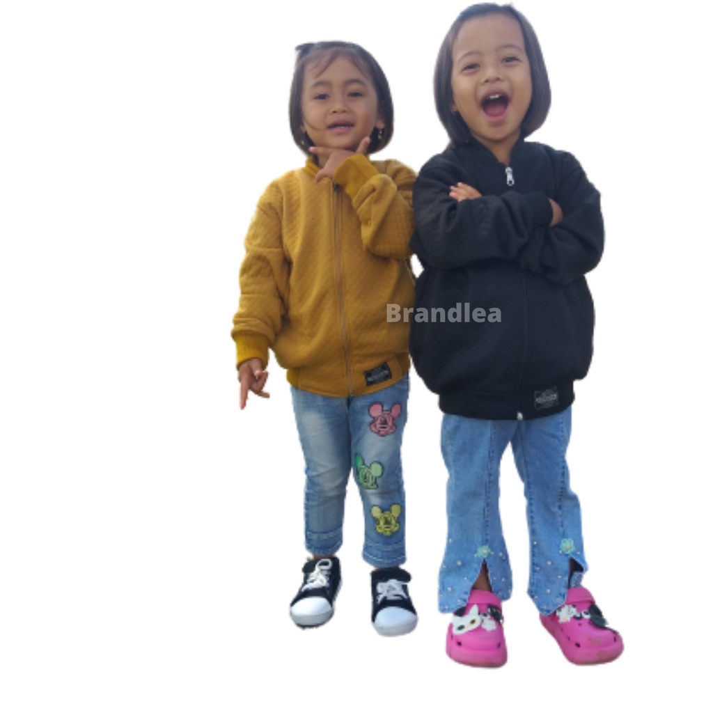 Comfy Jacket Anak Usia 4-10 Tahun / Jaket Bomber Anak Polos Premium Knitt