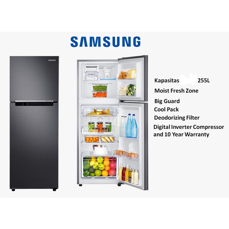 Jual SAMSUNG RT25FARBDB1 255L KULKAS 2 PINTU INVERTER (BATAM) | Shopee ...