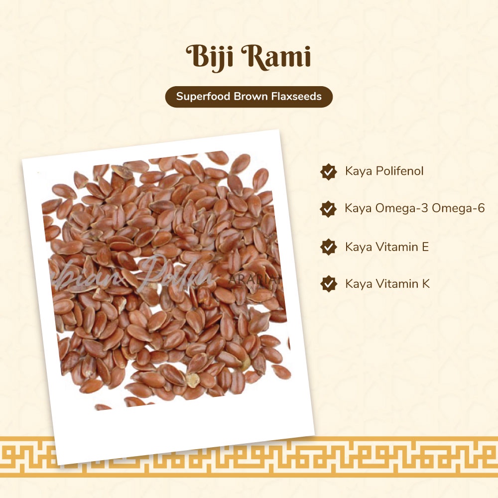 

Brown Flaxseeds / Biji Rami 1 Kg