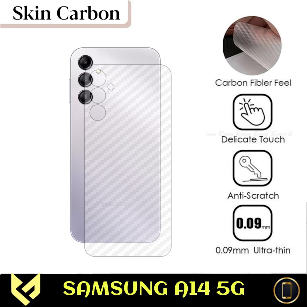 Promo Garskin Carbon For SAMSUNG A14 5G / SAMSUNG A14 4G / SAMSUNG M14 5G Anti Gores pelindung body belakang handphone anti jamur