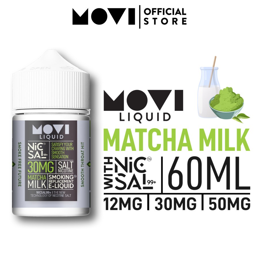 MOVI Matcha Milk NICSAL99+ Salt Nic 60ML by MOVI