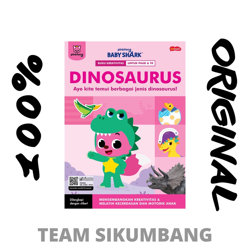 Buku Pinkfong Baby Shark - Buku Kreativitas Dinosaurus