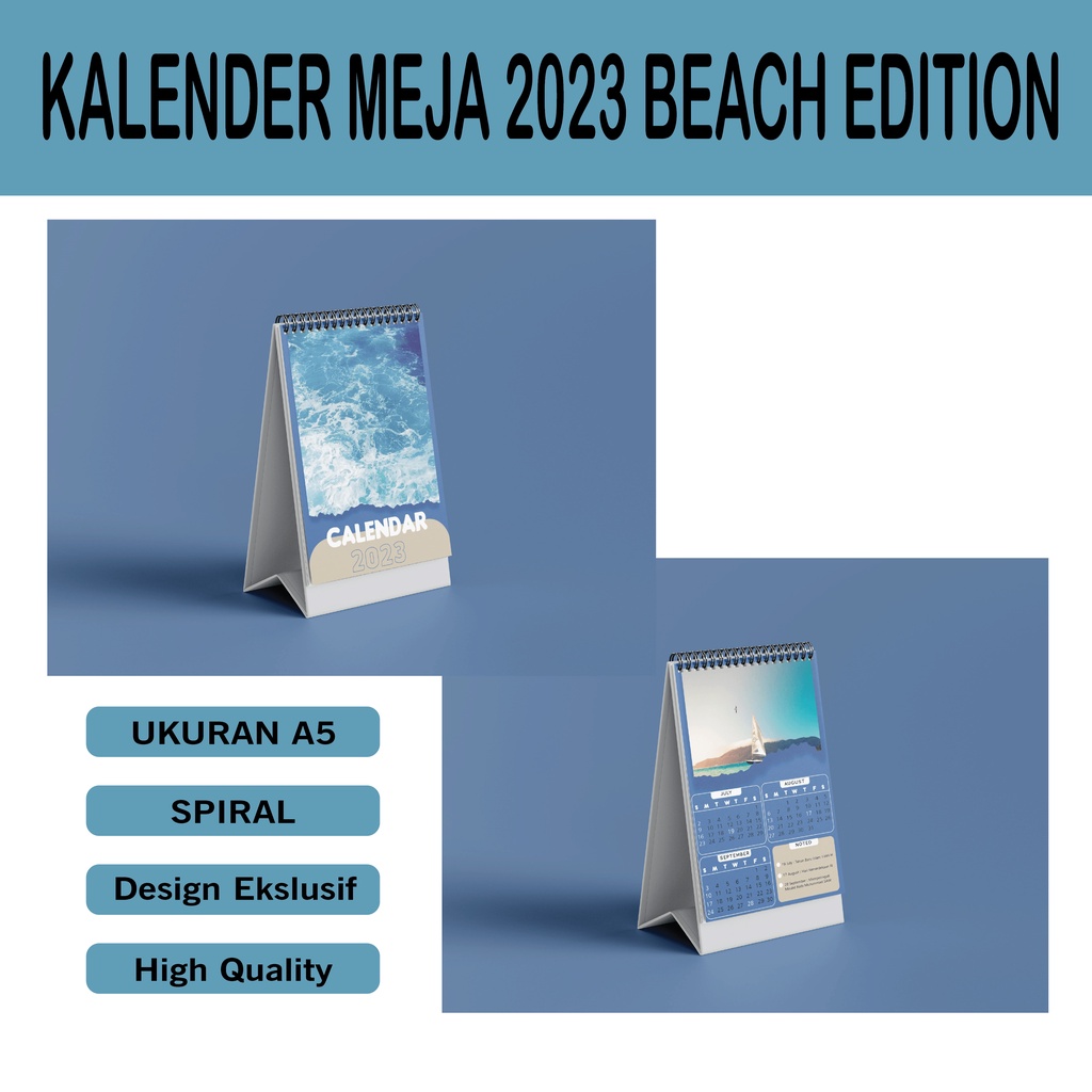 

KALENDER MEJA / DESK CALENDAR 2023 BEACH EDITION (POTRAIT)