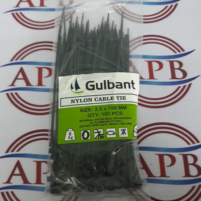 

,,,,,,,] Gulbant - Kabel ties 2,5 x 150 mm/ 100 pcs Hitam