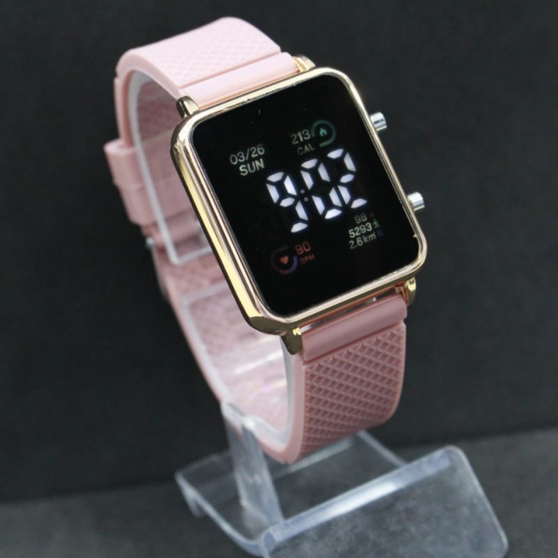 NEW JAM TANGAN WANITA CEWEK LED DIGITAL WATCH ELECTRO TALI SILICONE RUBBER TOP QUALITY JSS 3498