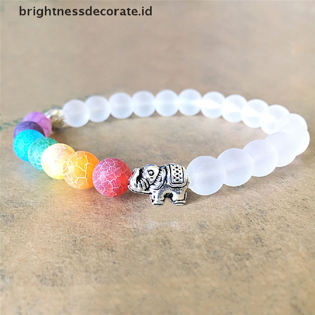 [Birth] Fashion 7cakar Gajah Pesona Manik-Manik Gelang Mala Beads Yoga Energi Gelang Perhiasan [ID]