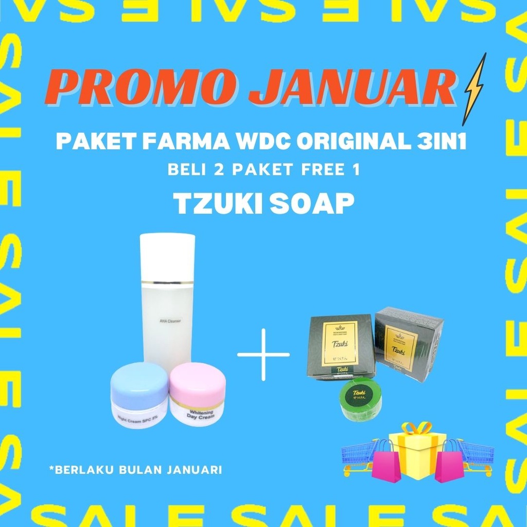 PROMO Paket Farma Wdc 3in1 Original Beli 2 Free Sabun Tzuki 1