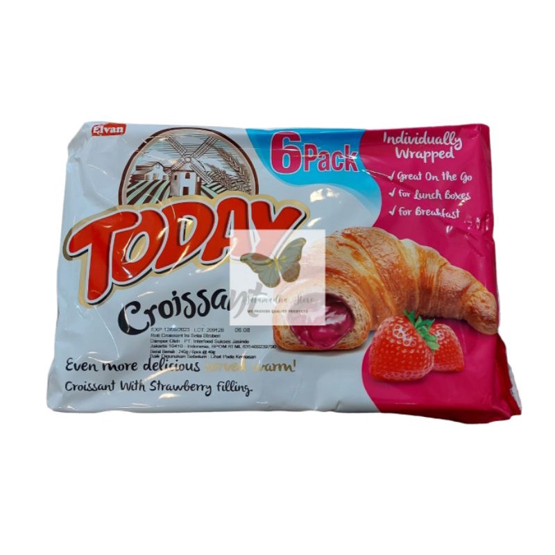 

Today Roti Croissant Turki isi 6 Pack Croissant Elvan Varian Coklat dan Strawberry