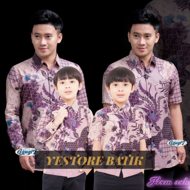 0BAJU BATIK COUPLE AYAH ANAK LENGAN PENDEK, BAJU BATIK PRIA SEKARJAGAD UNGU, BAJU ANAK COWOK COUPLE AYAH, BAJU BATIK KELUARGA, SERAGAM BATIK, COUPLE BATIK WARNA UNGU