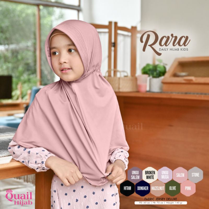 RARA QUAIL HIJAB JILBAB ANAK HIJAB ANAK PREMIUM JILBAB SEKOLAH HIJAB SEKOLAH