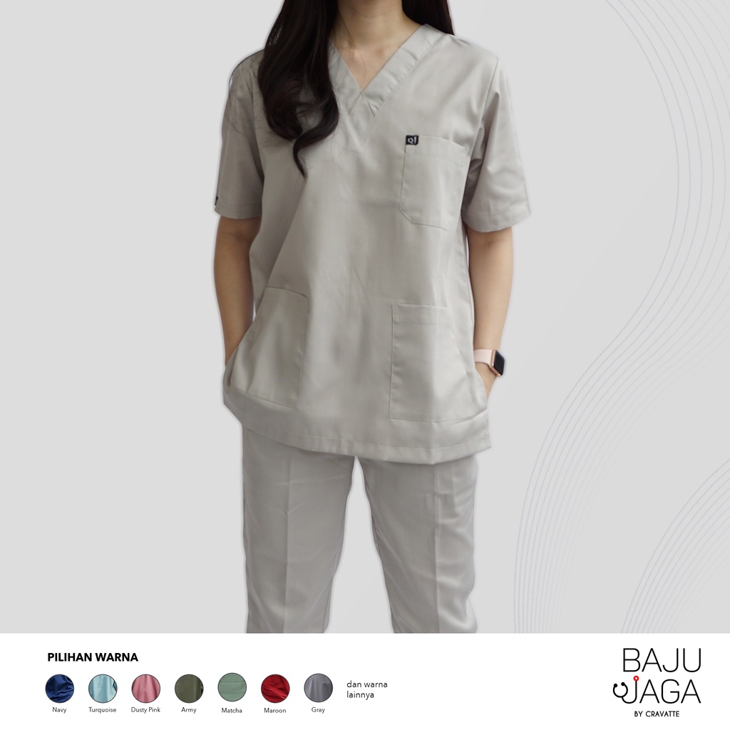 Baju Jaga/Baju OK/Baju Jaga Malam Lengan Pendek Non-Bordir S-XL vol 2