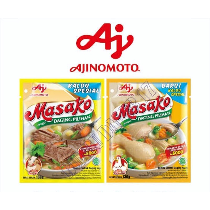 

MASAKO SAPI 130GR MASAKO AYAM 130GR BUMBU PENYEDAP RASA MASAKAN MASAKO