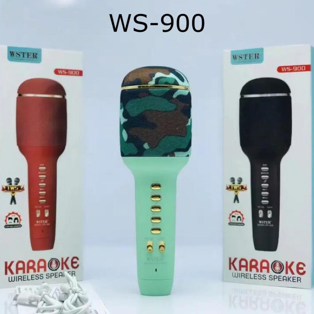 Mic Karaoke WSTER WS900 Mic Karaoke Mikrofon Original Wireless Bluetooth Mic Genggam Microphone Karaoke Bluetooth Wster WS 900 Original