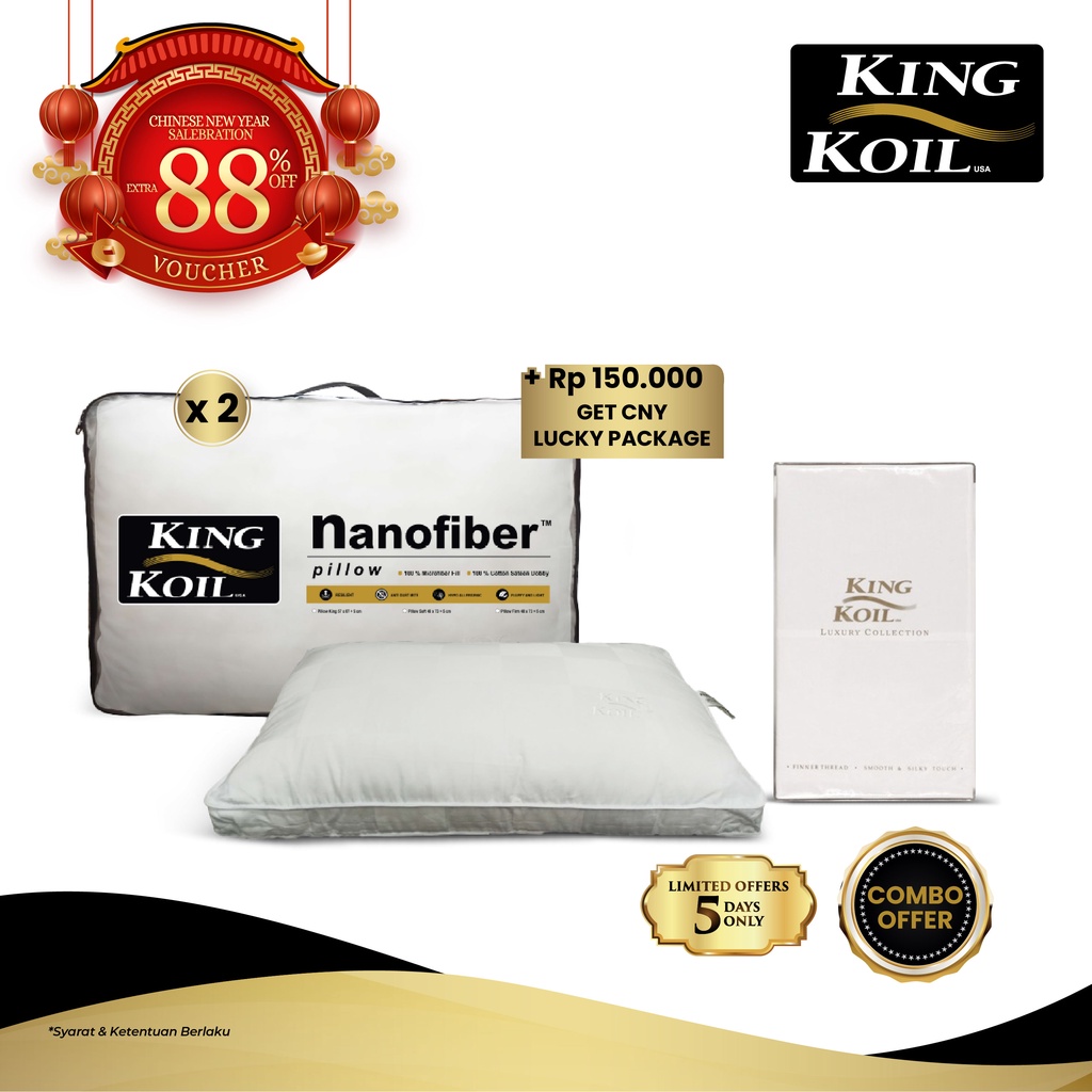 Jual King Koil Nano Fiber King Pillow EXCLUSIVE CAMPAIGN Shopee