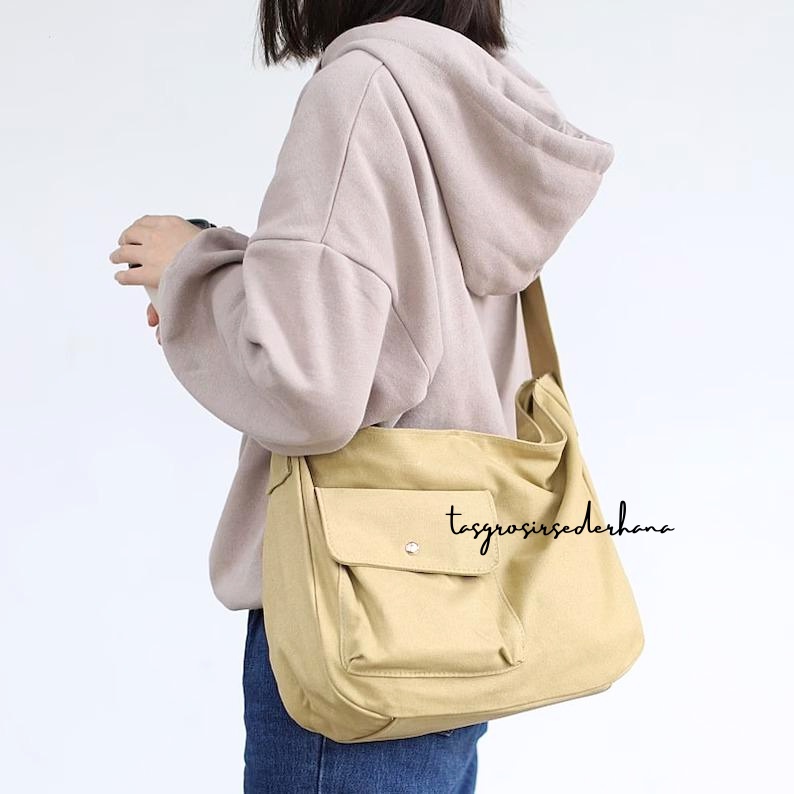 [ZEYA] [TAS MURAH SIDOARJO] TAS SLING BAG CANVAS