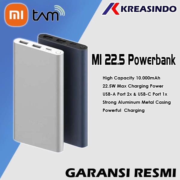 XIAOMI MI 22.5W Power Bank 3 10000mAh 3-Port Fast Charging Resmi