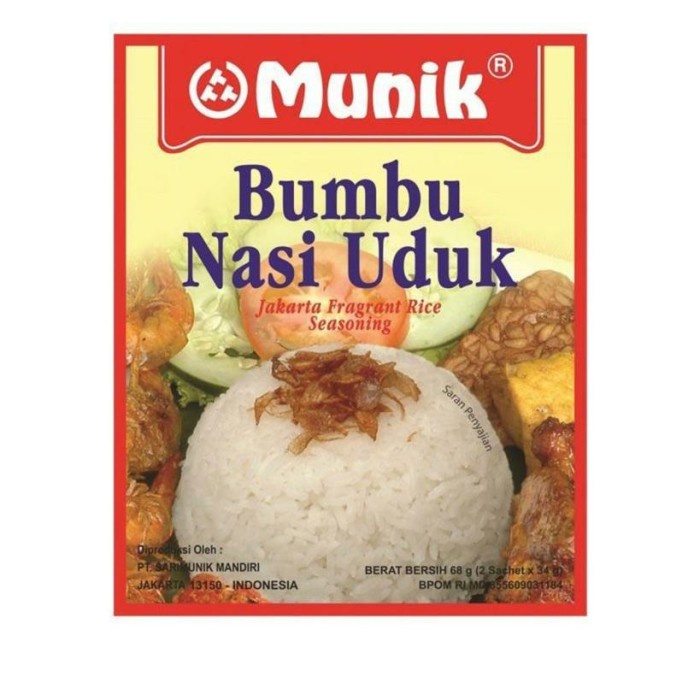 

Terlaris ✨ - MUNIK Nasi Uduk Bumbu Masak Instan 68g 2.1.23